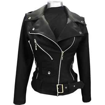 FutuTiendas - Chaqueta Para Mujer Chamarra Cuero Sintético