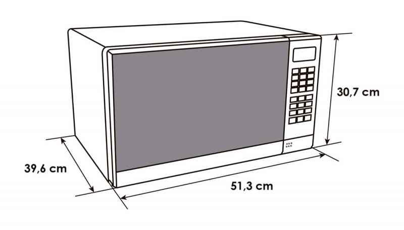 Horno Microondas Haceb Inox Con Grill Y Manija 1.1 (31 Litros) - Haceb
