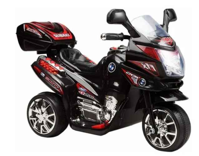 Moto Electrica Montable Recargable Niña 1 a 4 años Negro 